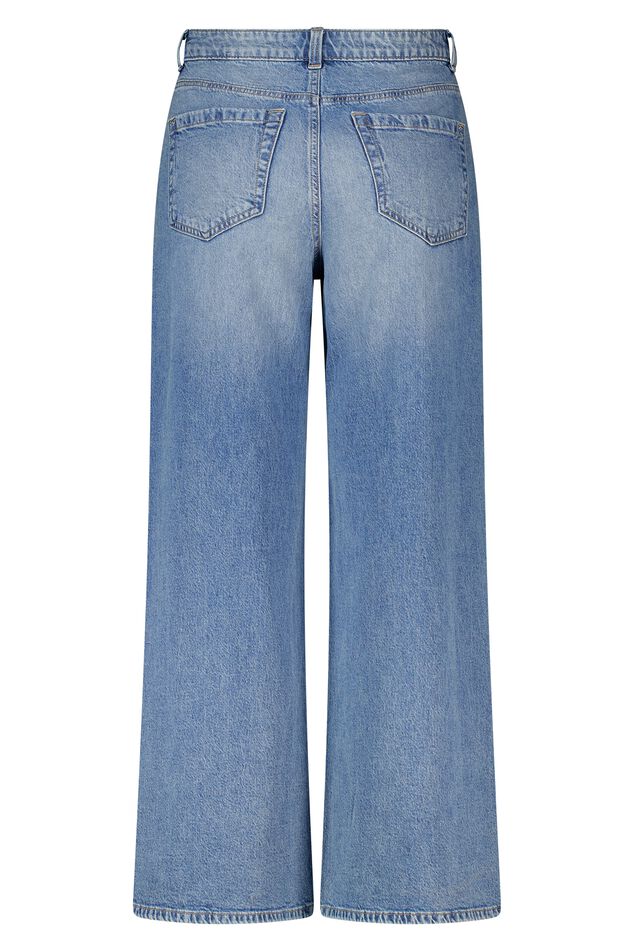 Jeans mit weitem Bein und hoher Taille image number 2