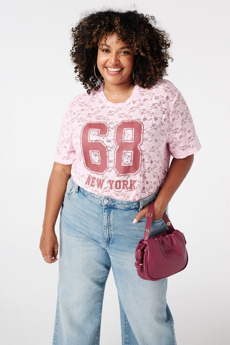 Sportliches Spitzen-T-Shirt Sportliches Spitzen-T-Shirt