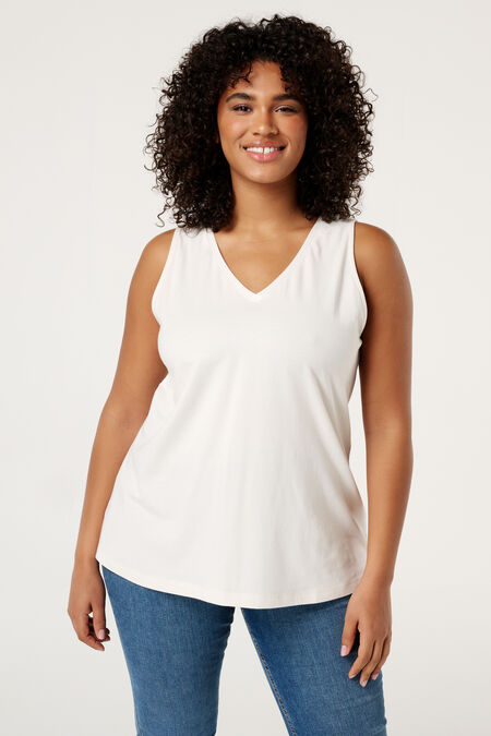 Ärmelloses Top mit V-Ausschnitt Ärmelloses Top mit V-Ausschnitt