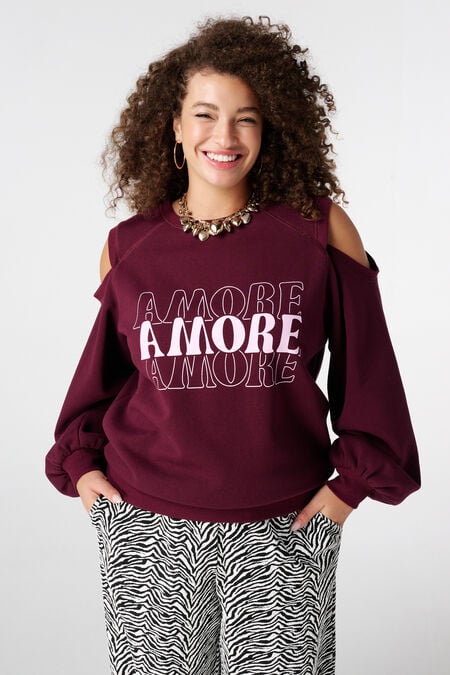 Pullover mit ausgeschnittener Schulter Pullover mit ausgeschnittener Schulter