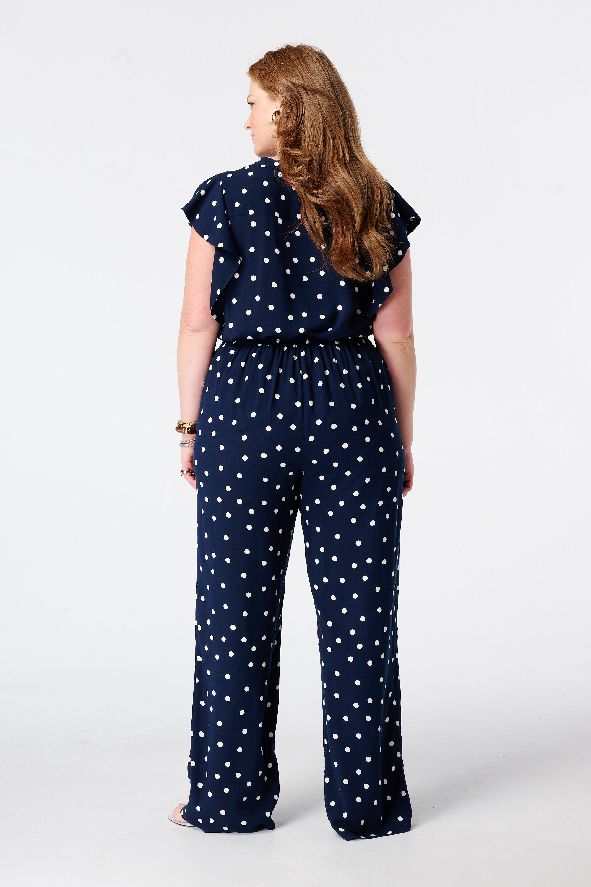 Wide Leg Hose mit Polka Dot Muster image number 3