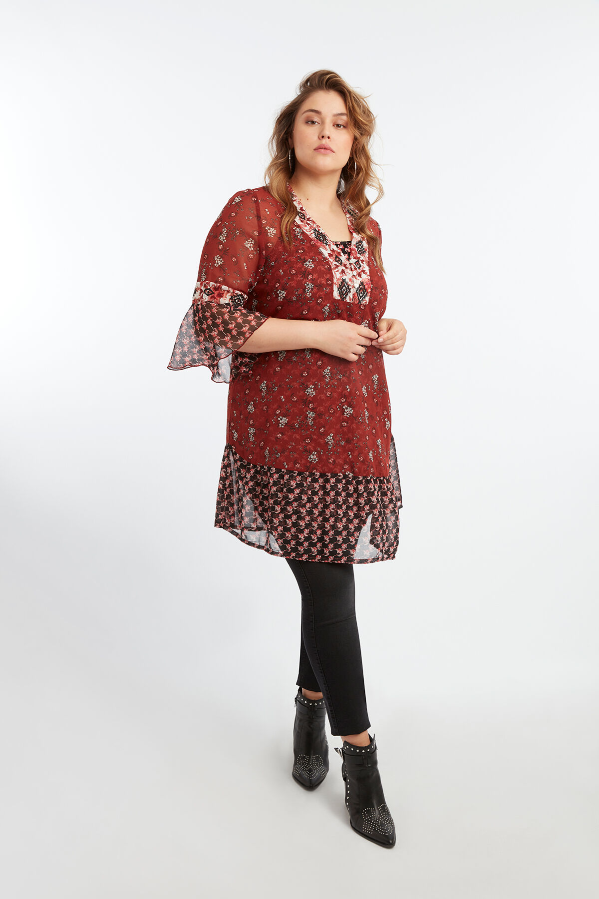 Tunika mit floralem Print image number 4