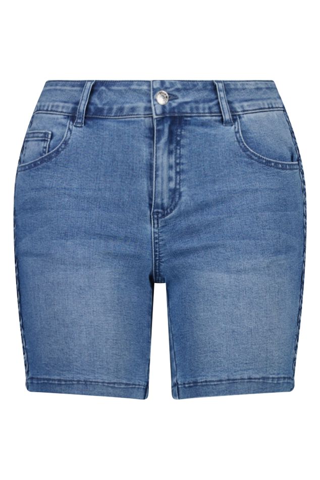 Jeans-Shorts mit geflochtener Verzierung  image number 1