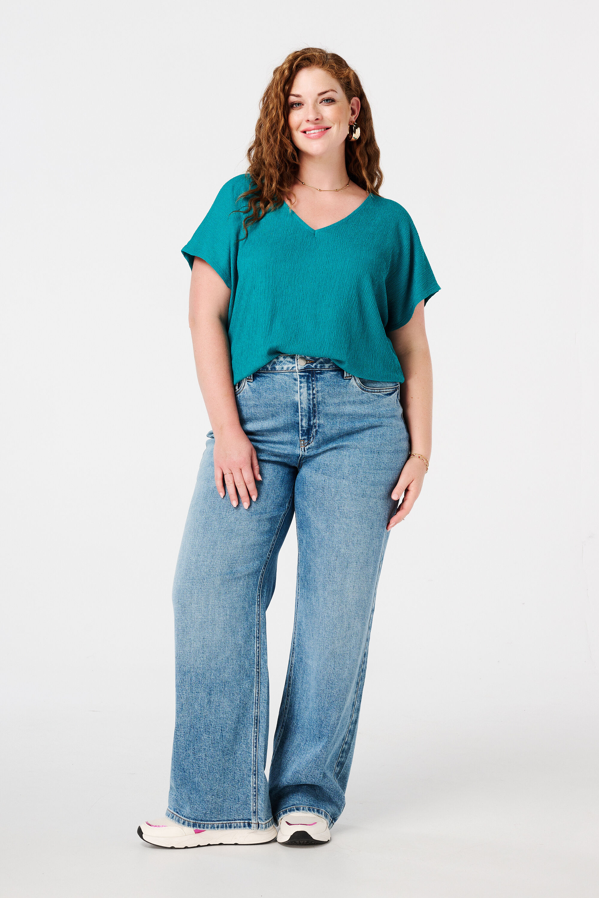 Strukturiertes Oberteil mit Fl&uuml;gel&auml;rmeln image number 5