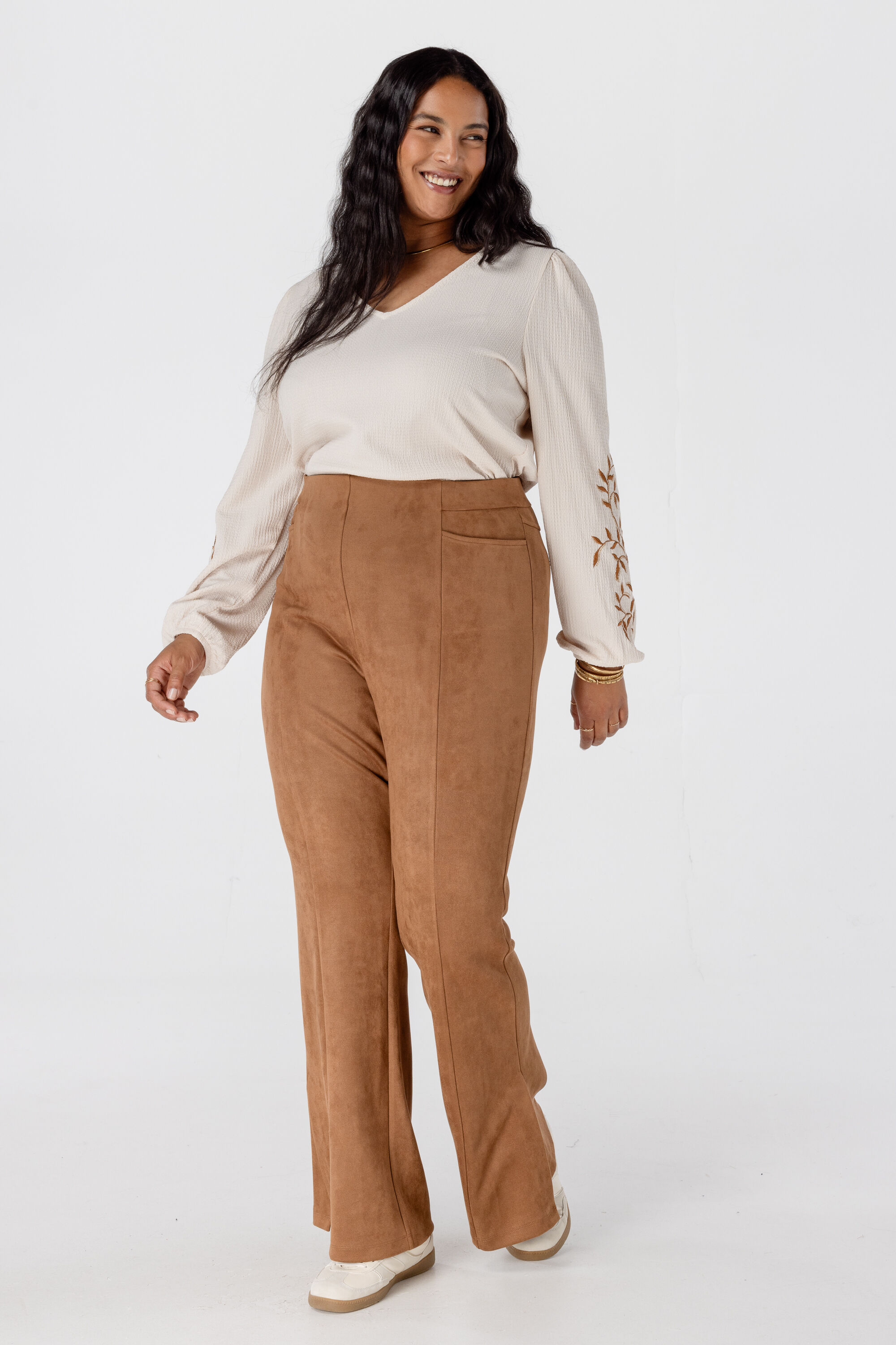 Ausgestellte Treggings in Wildlederoptik image number 6