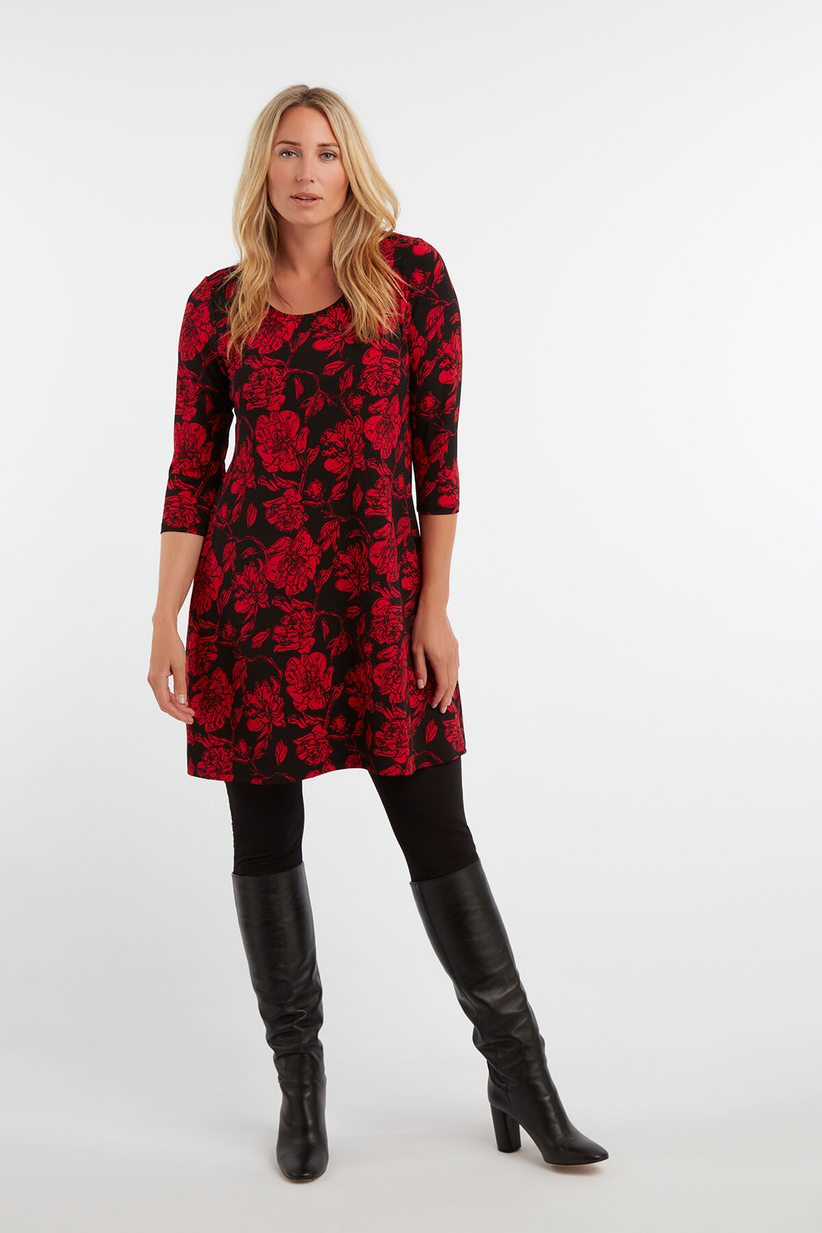 Tunika-Kleid mit Print image number 3