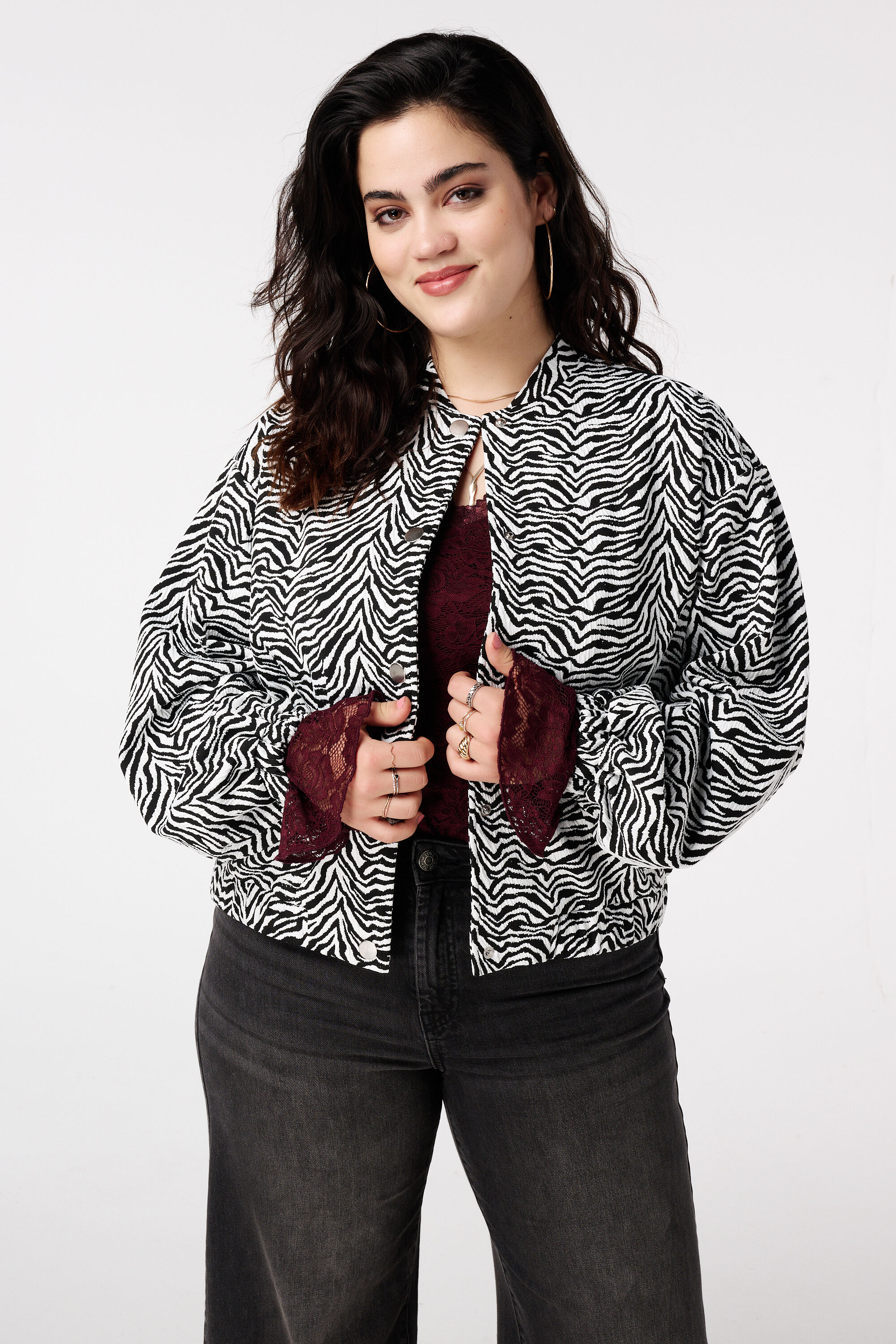 Zebra-Bomberjacke