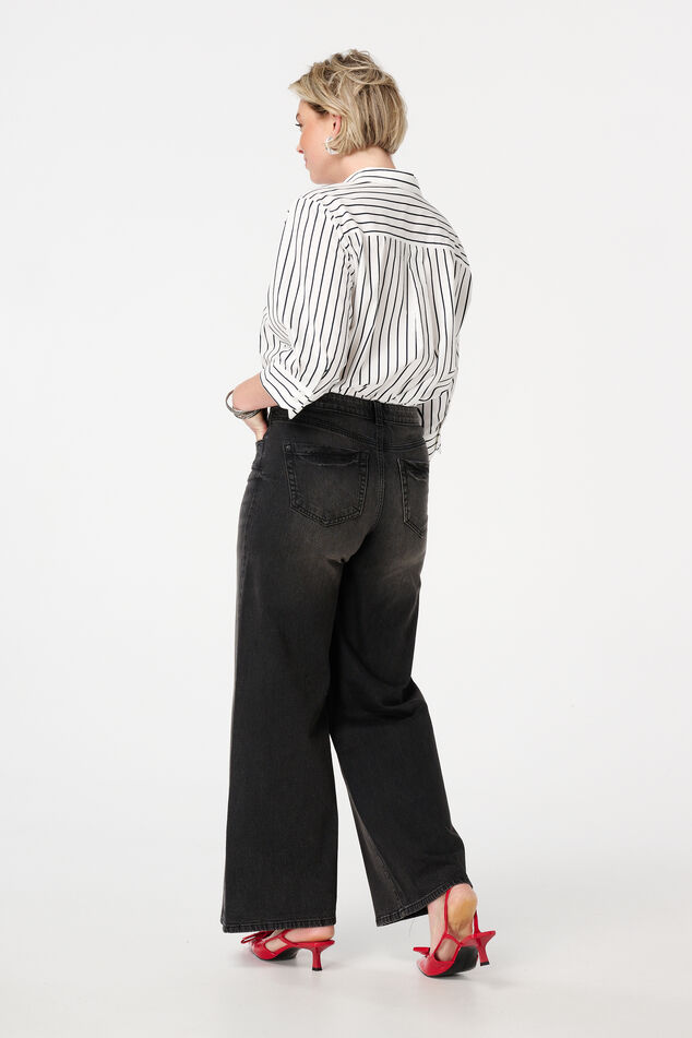Jeans mit weitem Bein und hoher Taille image number 3