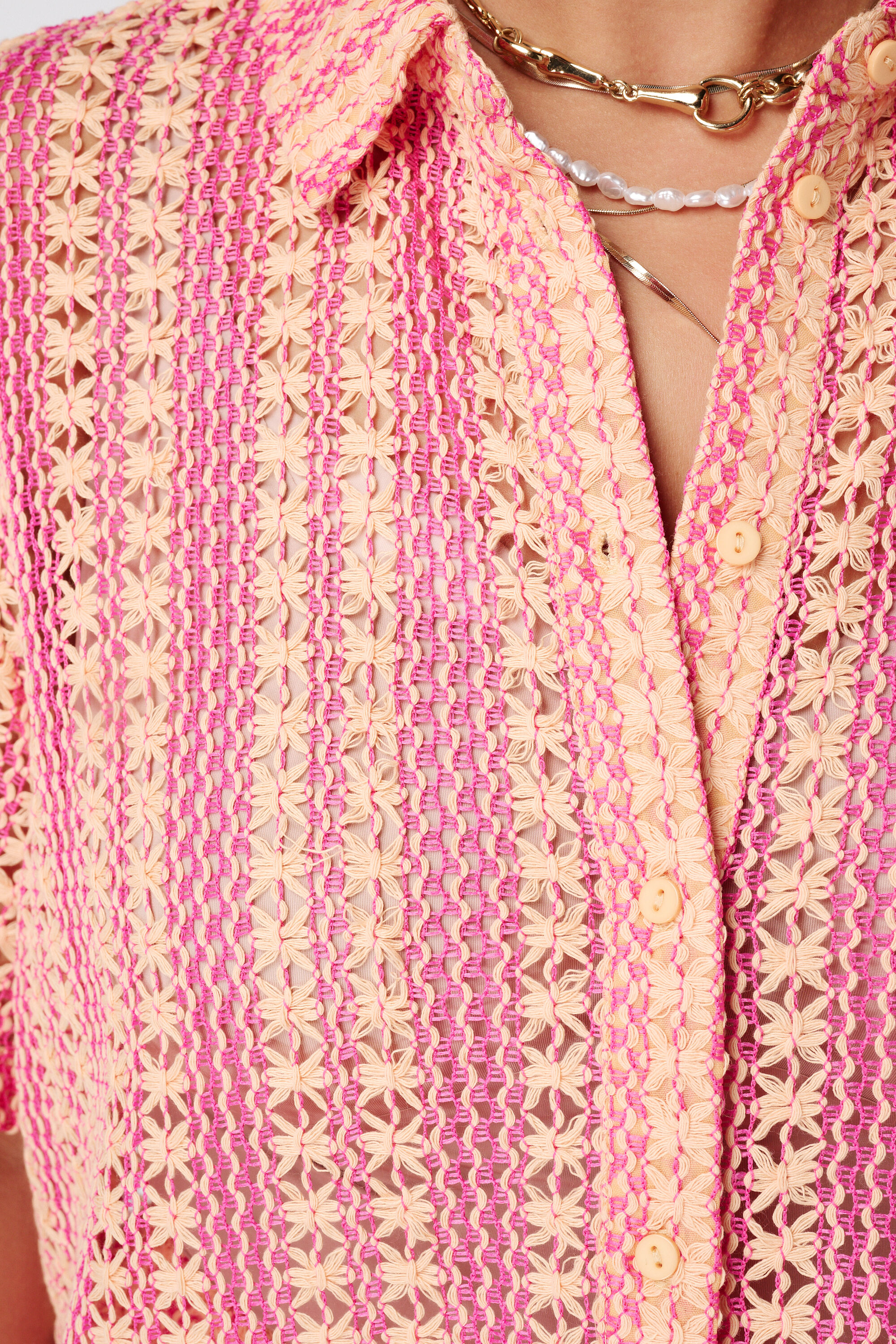 Crochet Polo Top image number 6