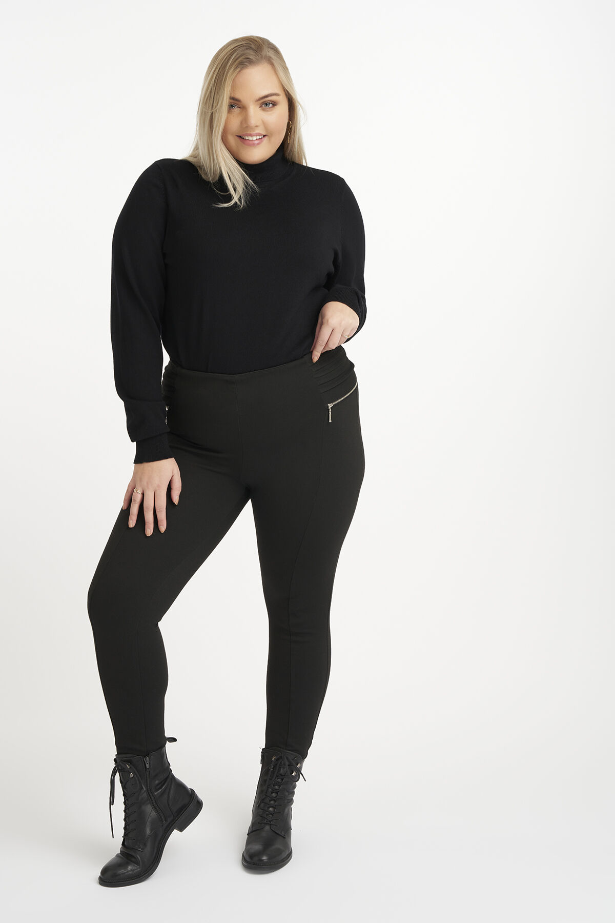 Treggings mit Rei&szlig;verschluss-Imitation image number 5