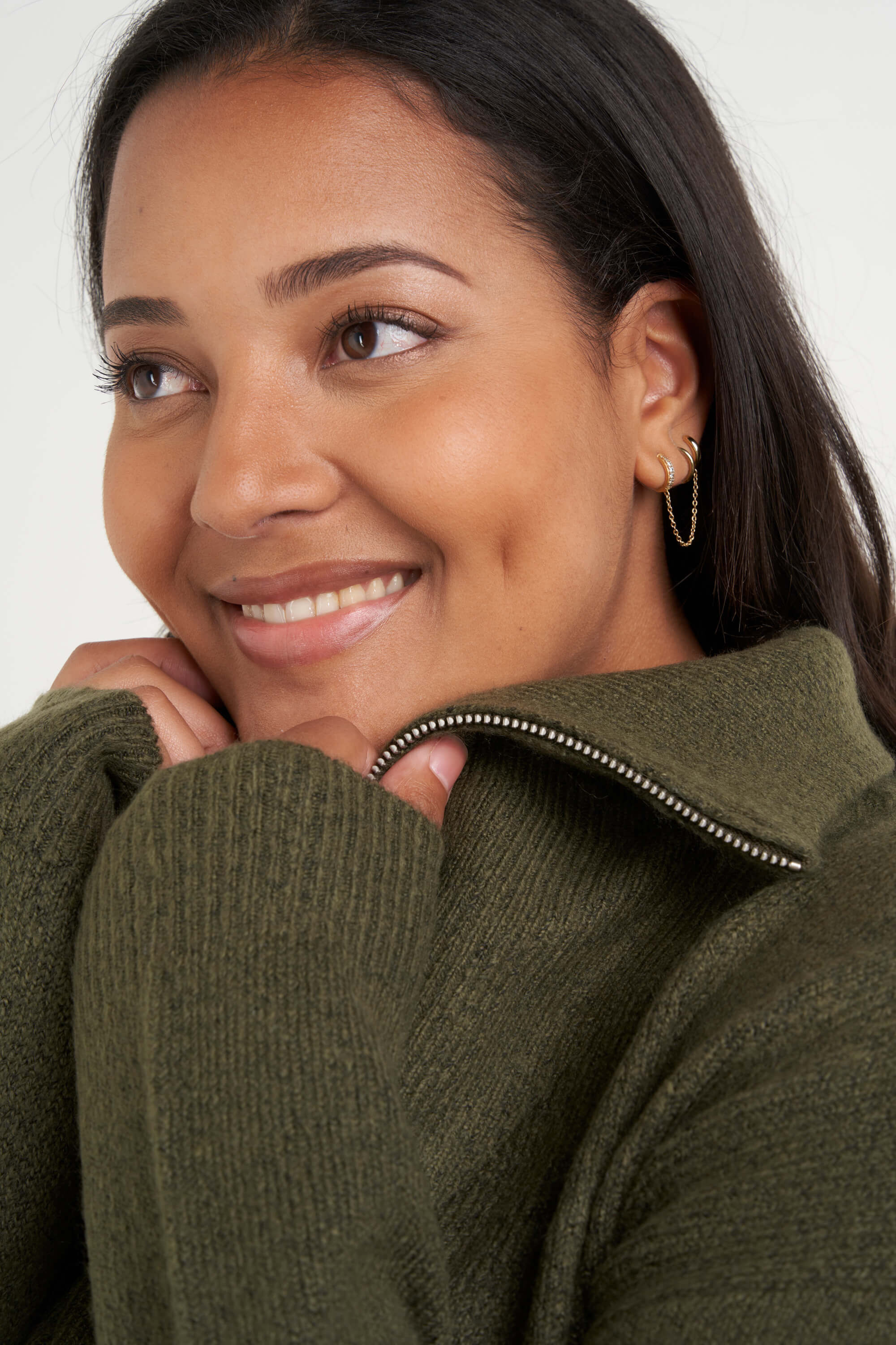 Langer Pullover mit Rei&szlig;verschluss  image number 6