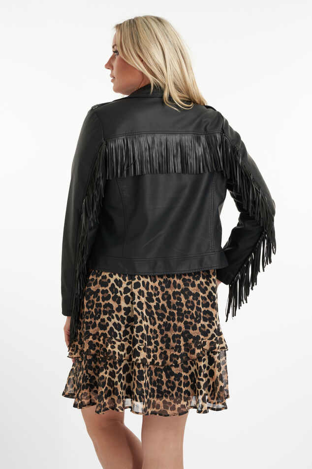 Kunstlederjacke mit Fransen image number 4