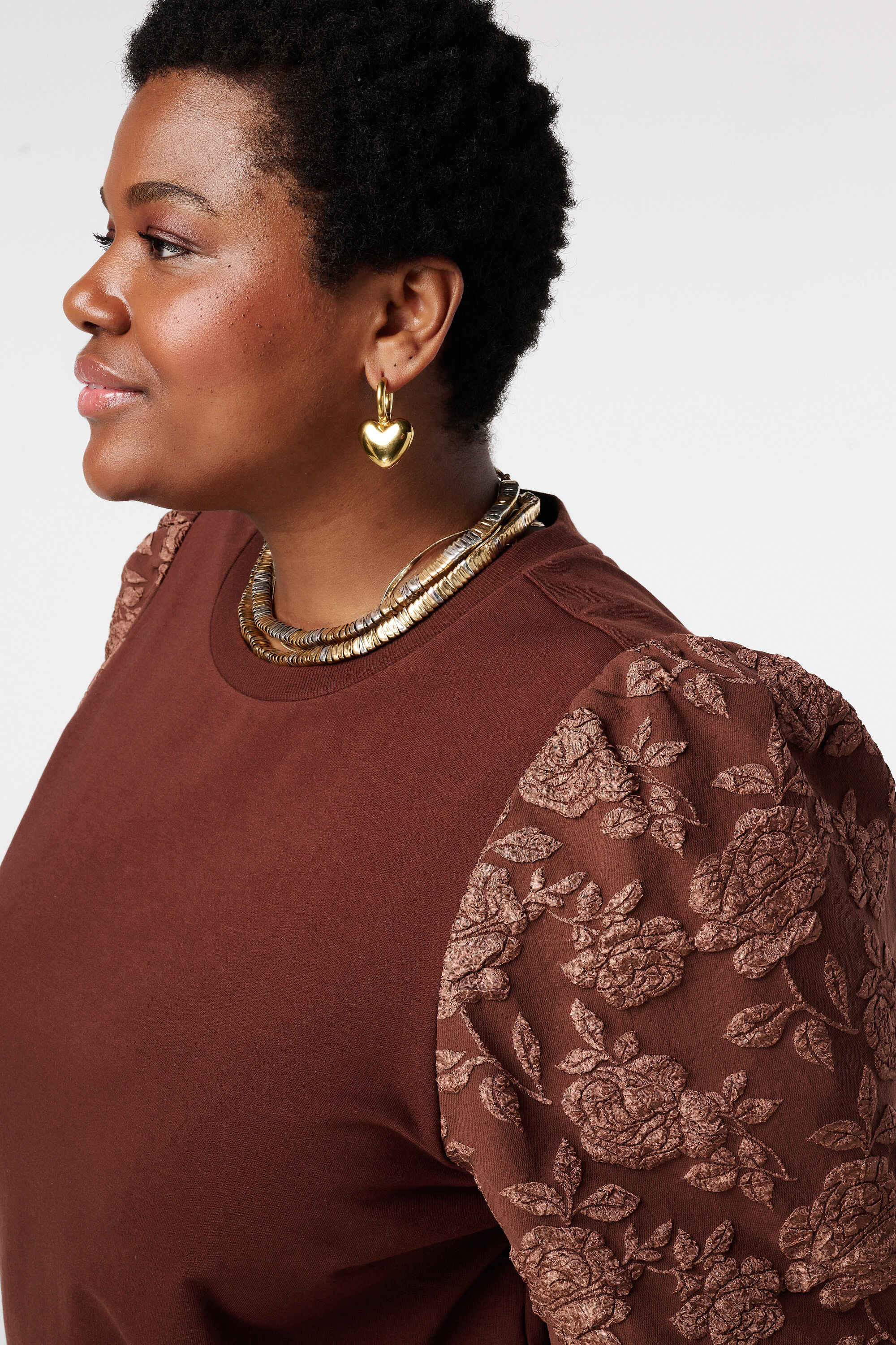 Top mit Jacquard&auml;rmeln image number 4