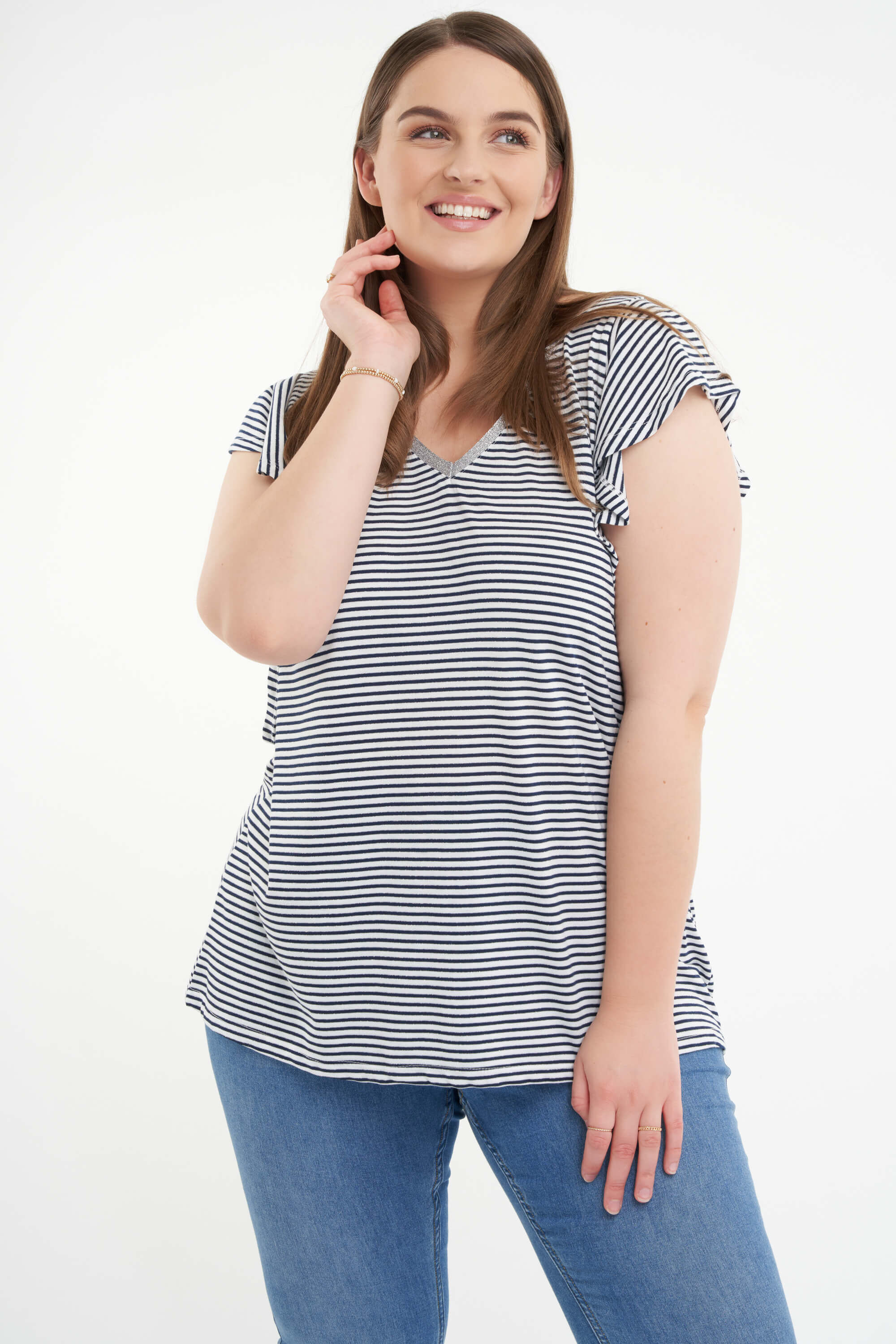 T-Shirt mit Streifen image number 0