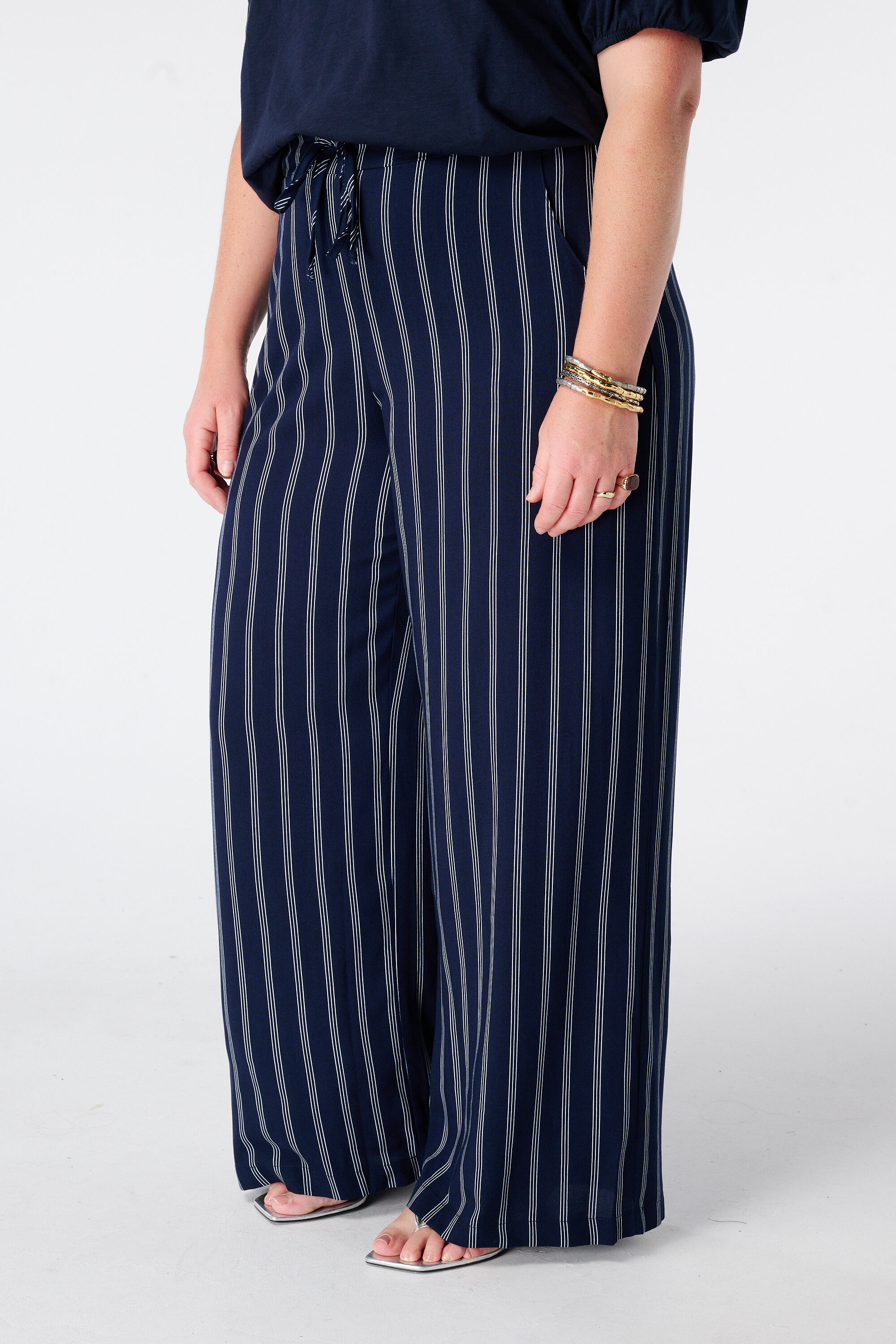 Wide Leg Hose mit Print image number 5