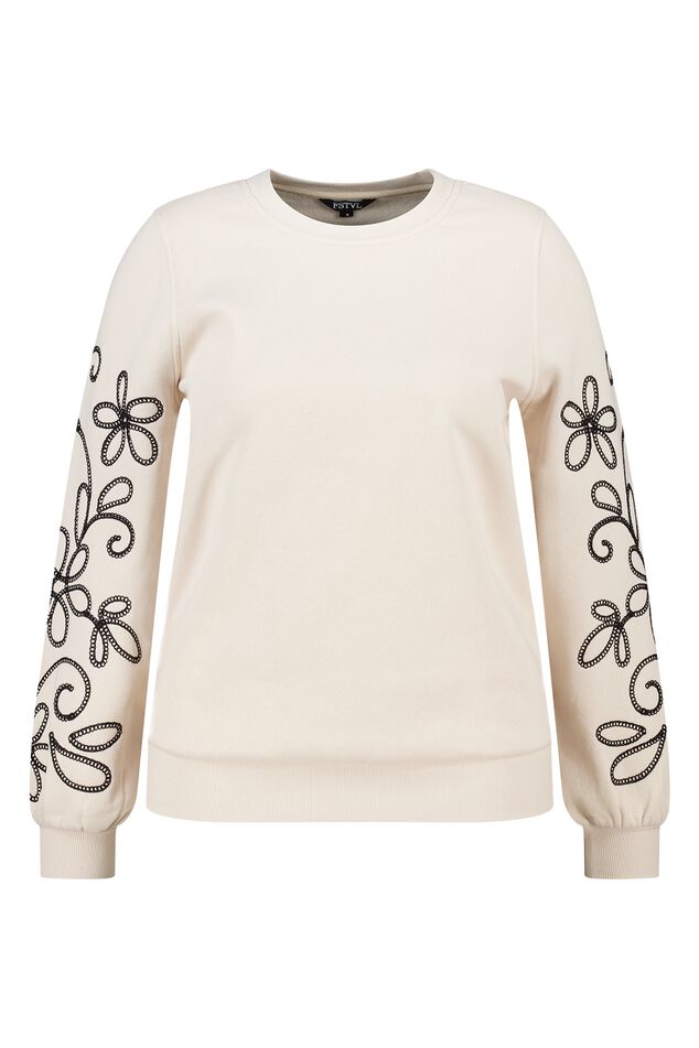 Pullover mit Stickdetails image number 1