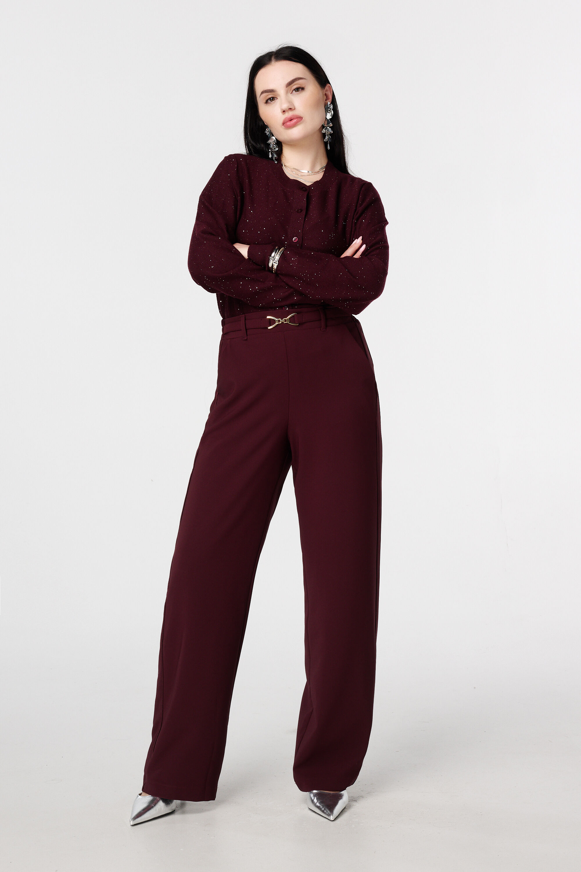 Fein gestrickte Strickjacke mit Mini-Pailletten image number 5