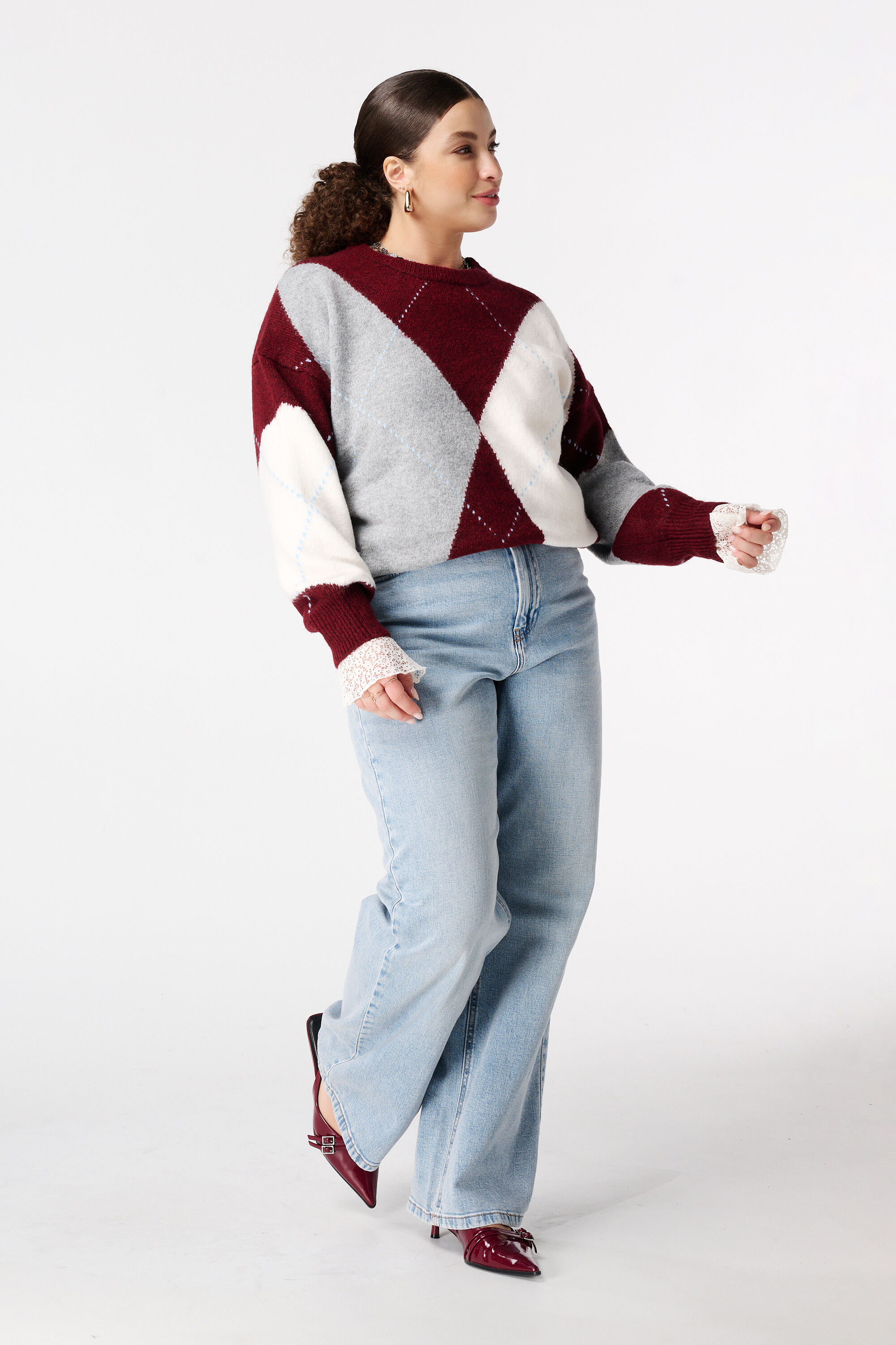 Strickpullover mit Karomuster image number 5