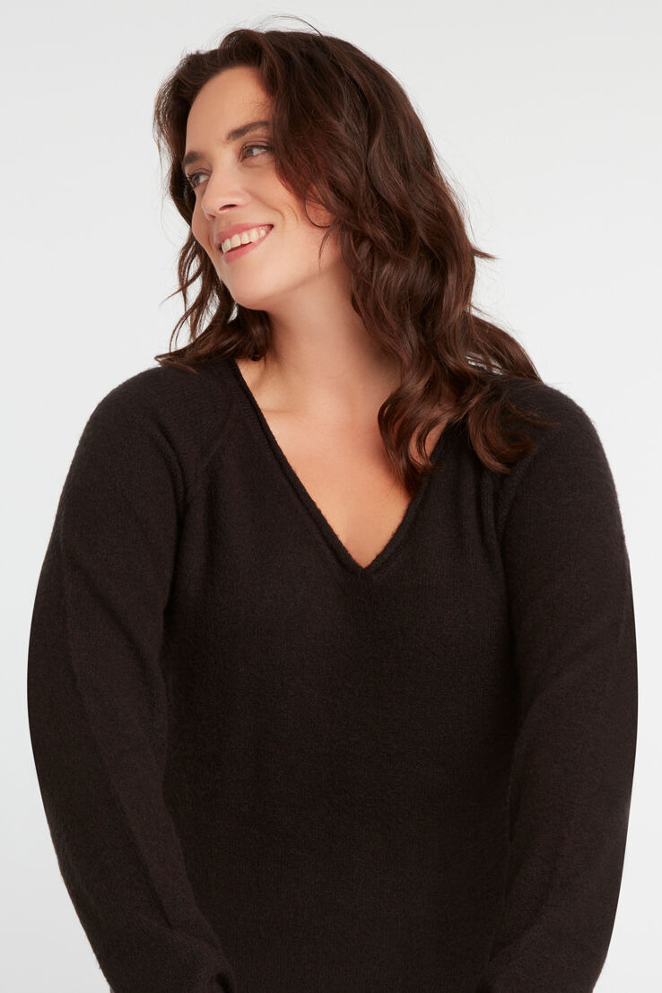 Sweater-Kleid mit V-Ausschnitt image number 4