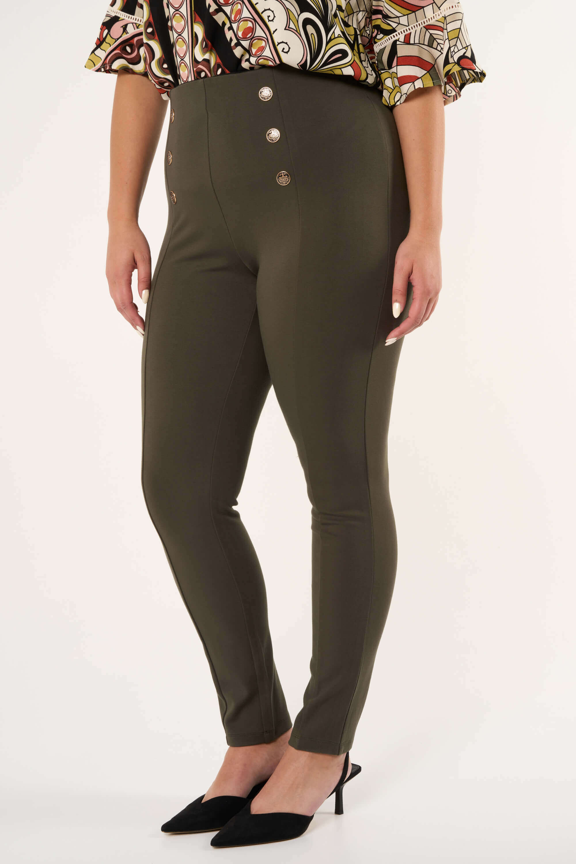 Treggings mit goldenen Kn&ouml;pfen image number 6