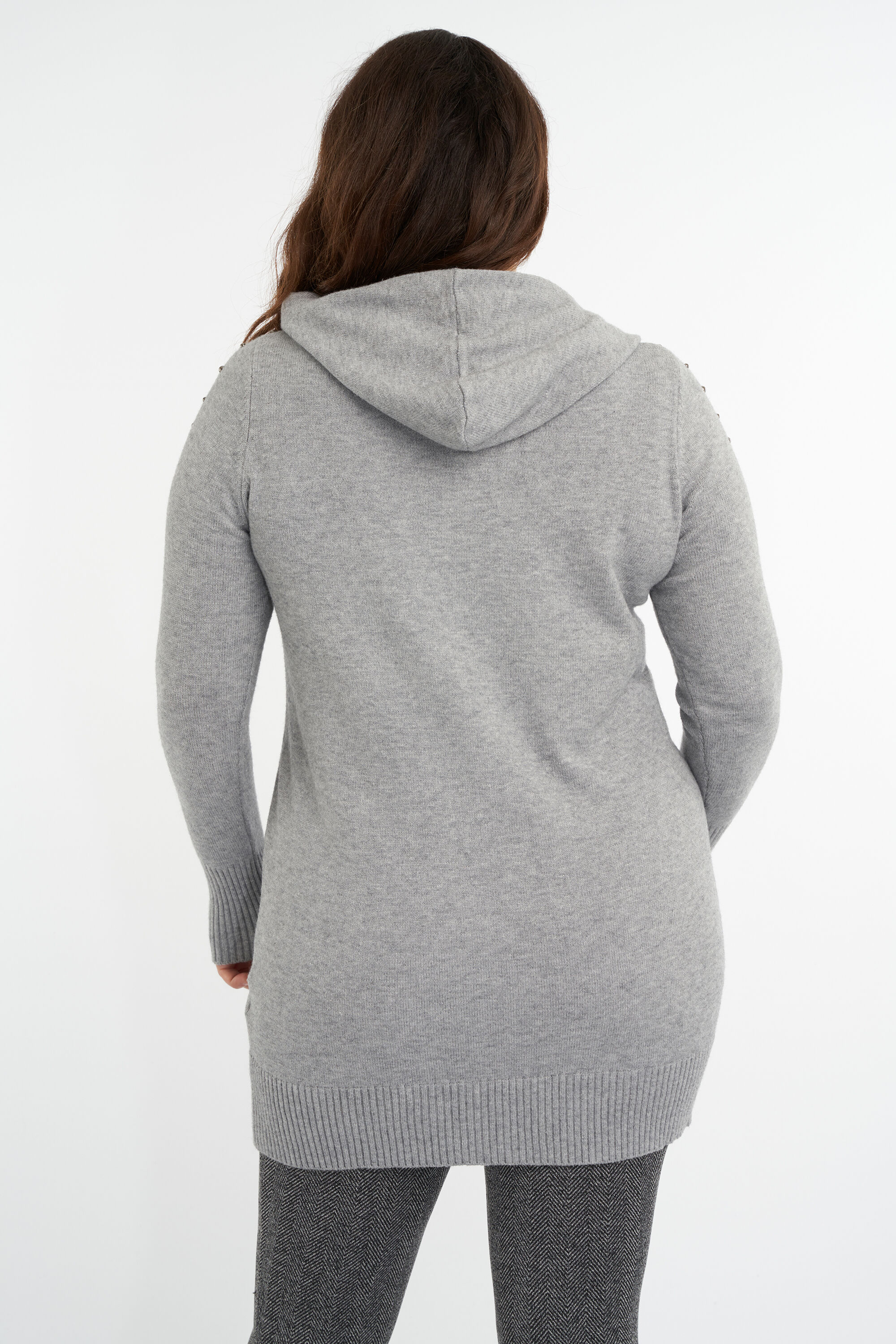 Langer Pullover mit Kapuze image number 3