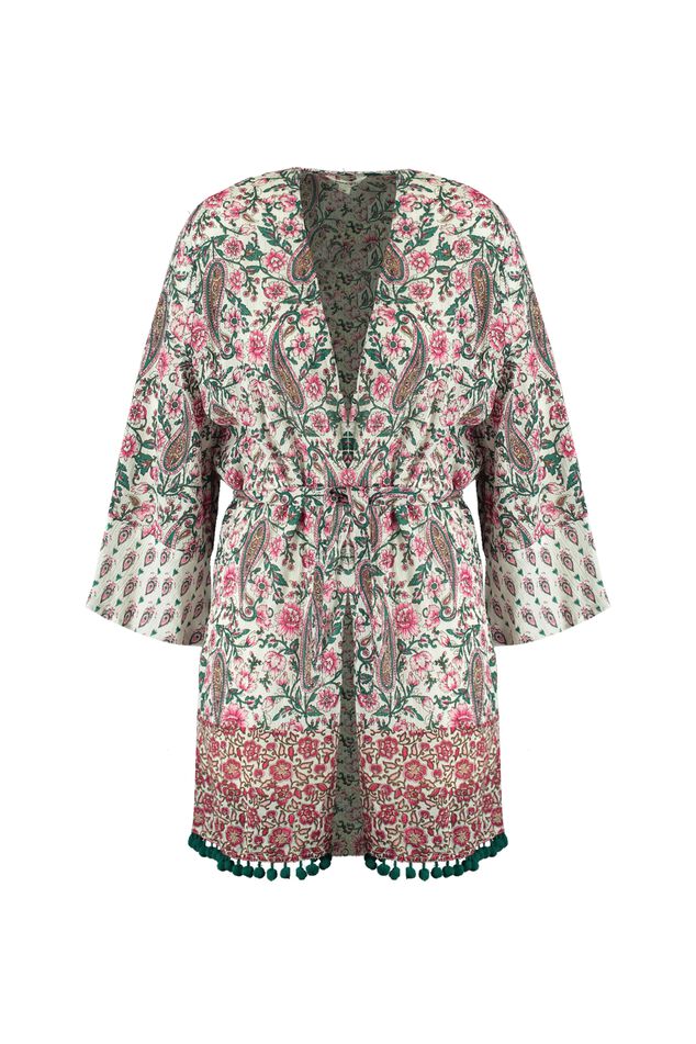 Kimono mit buntem Print image number 1