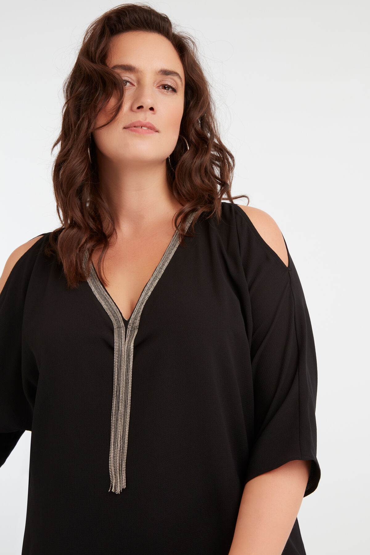 Bluse mit offenen Schultern image number 5