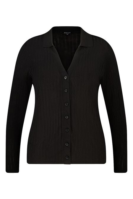 Strick-Poloshirt mit Knöpfen