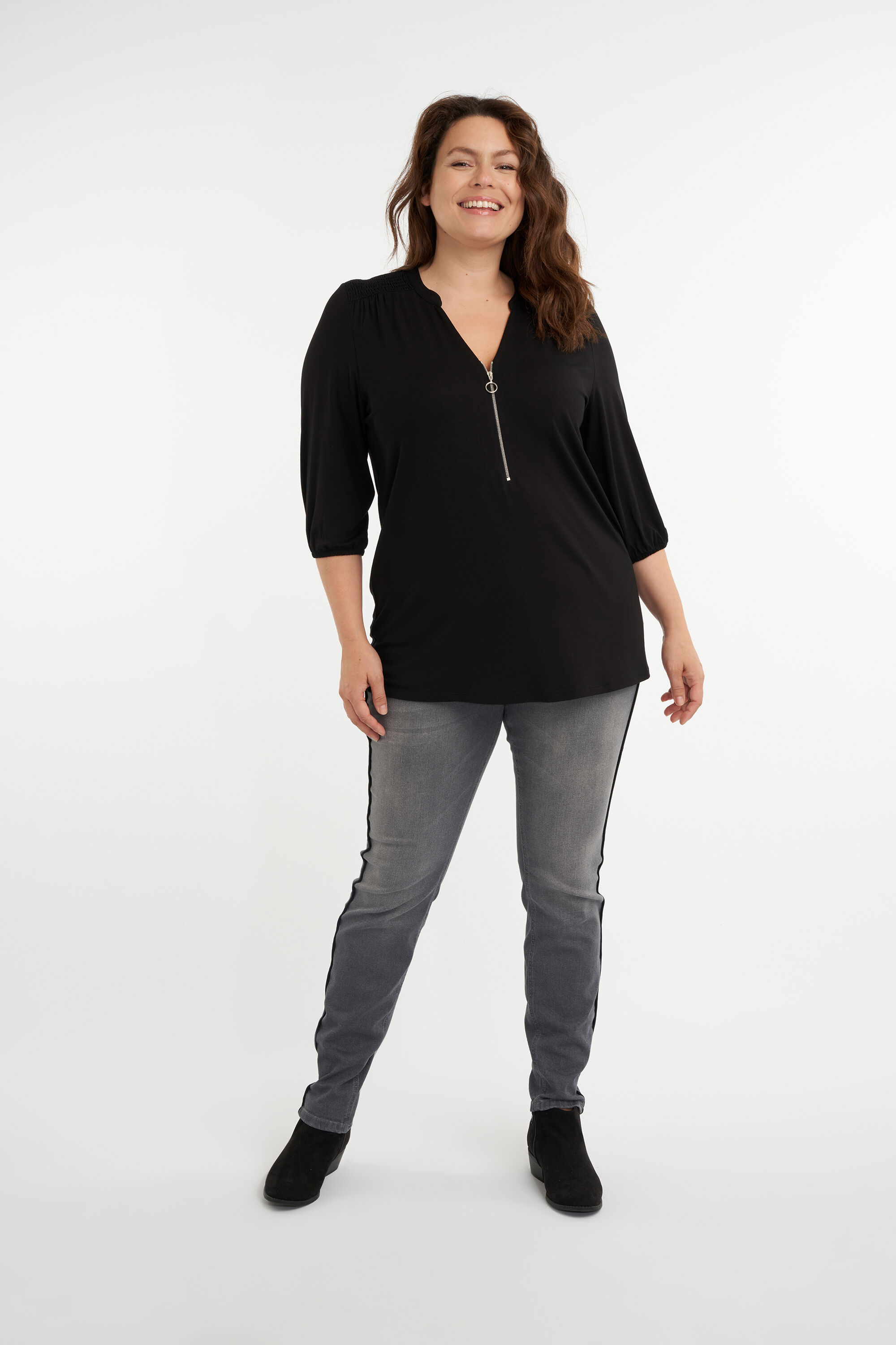 Top mit Rei&szlig;verschluss-Detail  image number 5