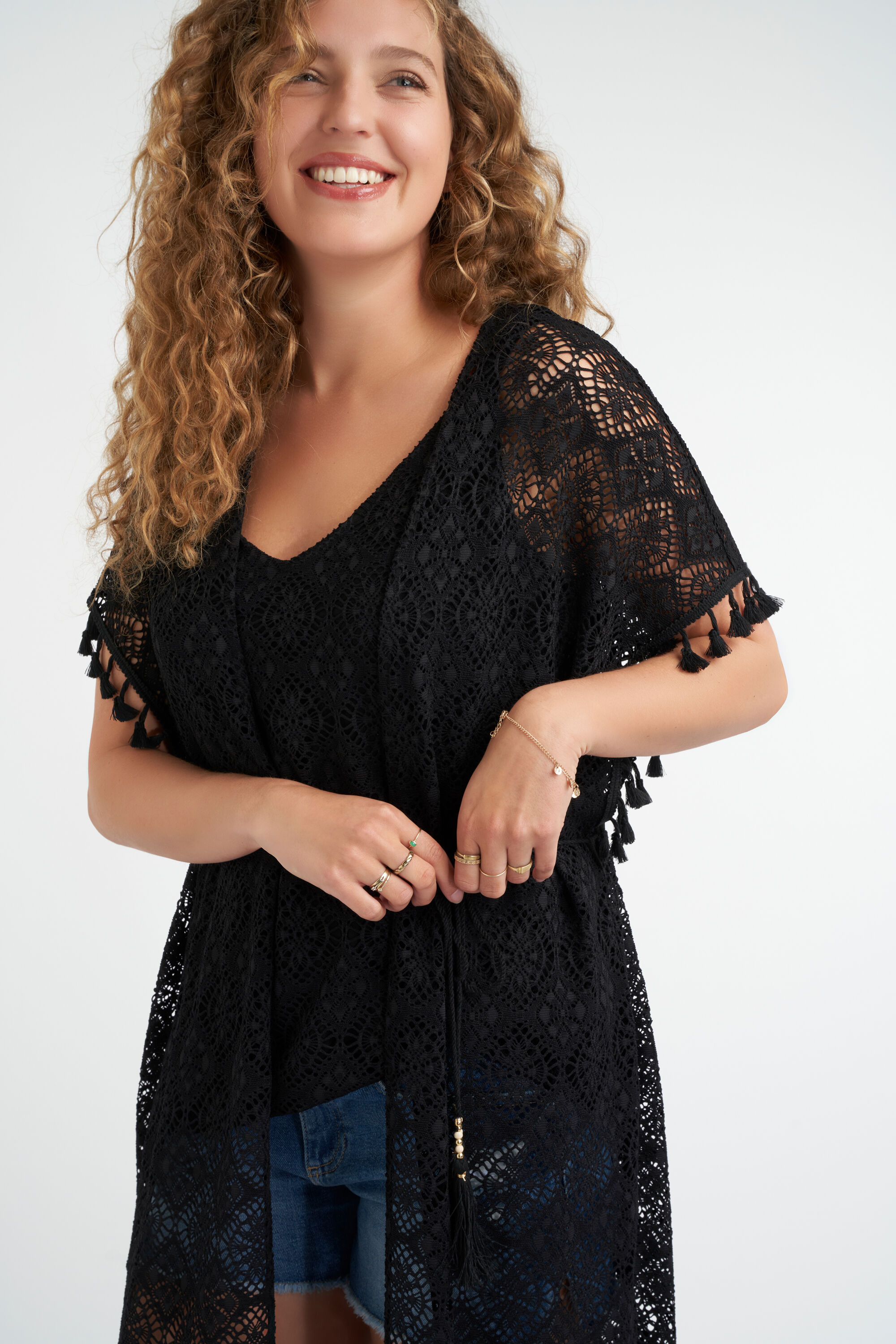 Langer Kaftan aus Spitze image number 5