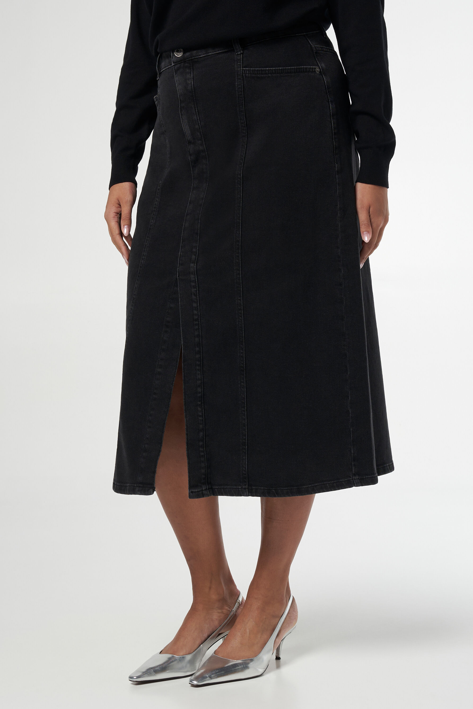 Denim-Rock mit Schlitz image number 5