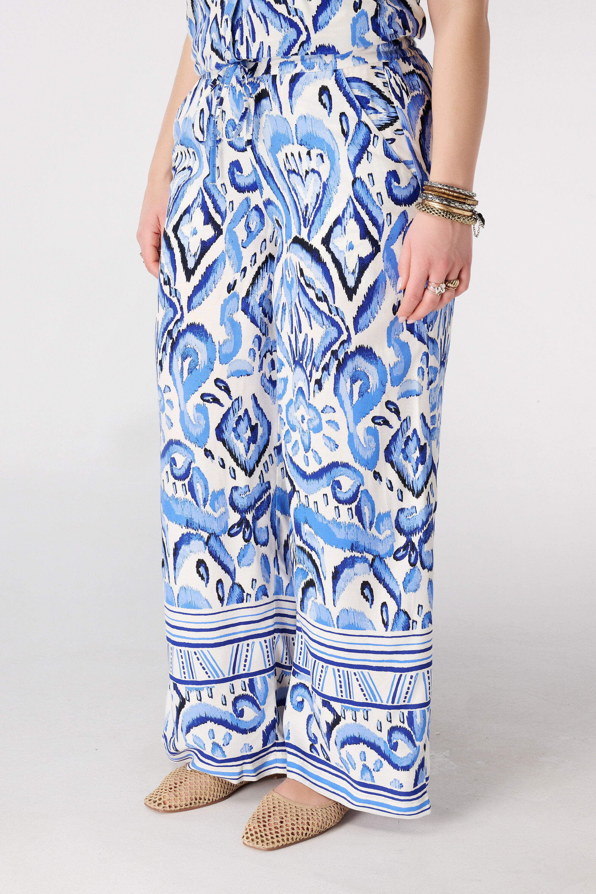 Wide Leg Hose mit Print image number 5