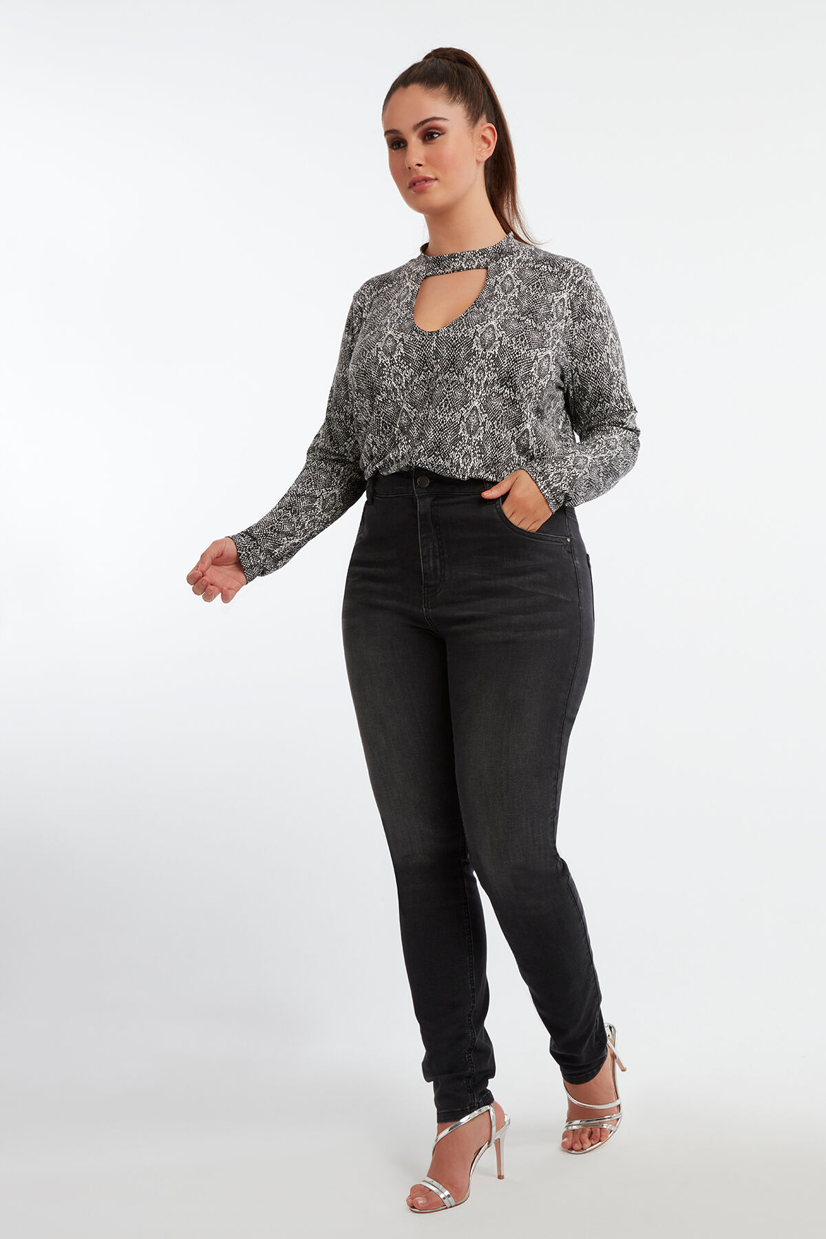 Body mit Schlangen-Print image number 6