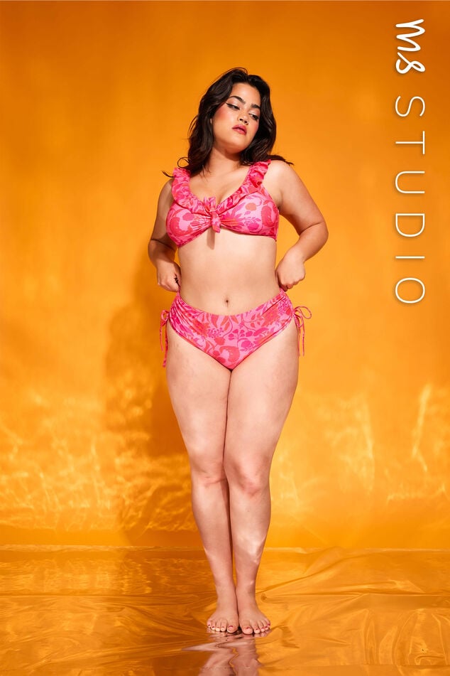 Hoch geschnittenes Bikini-Unterteil mit Print image number 0