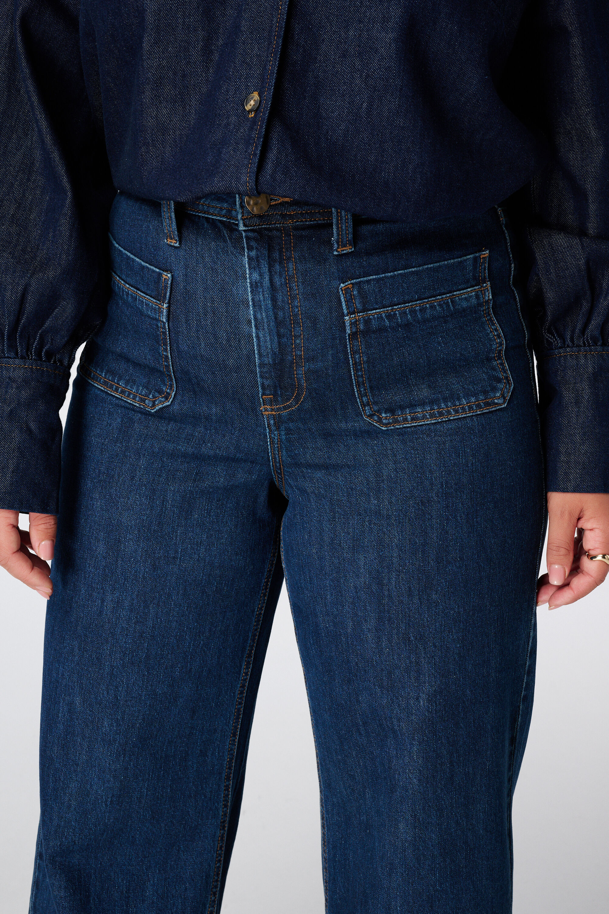 Wide Leg Jeans mit Vordertaschen image number 4
