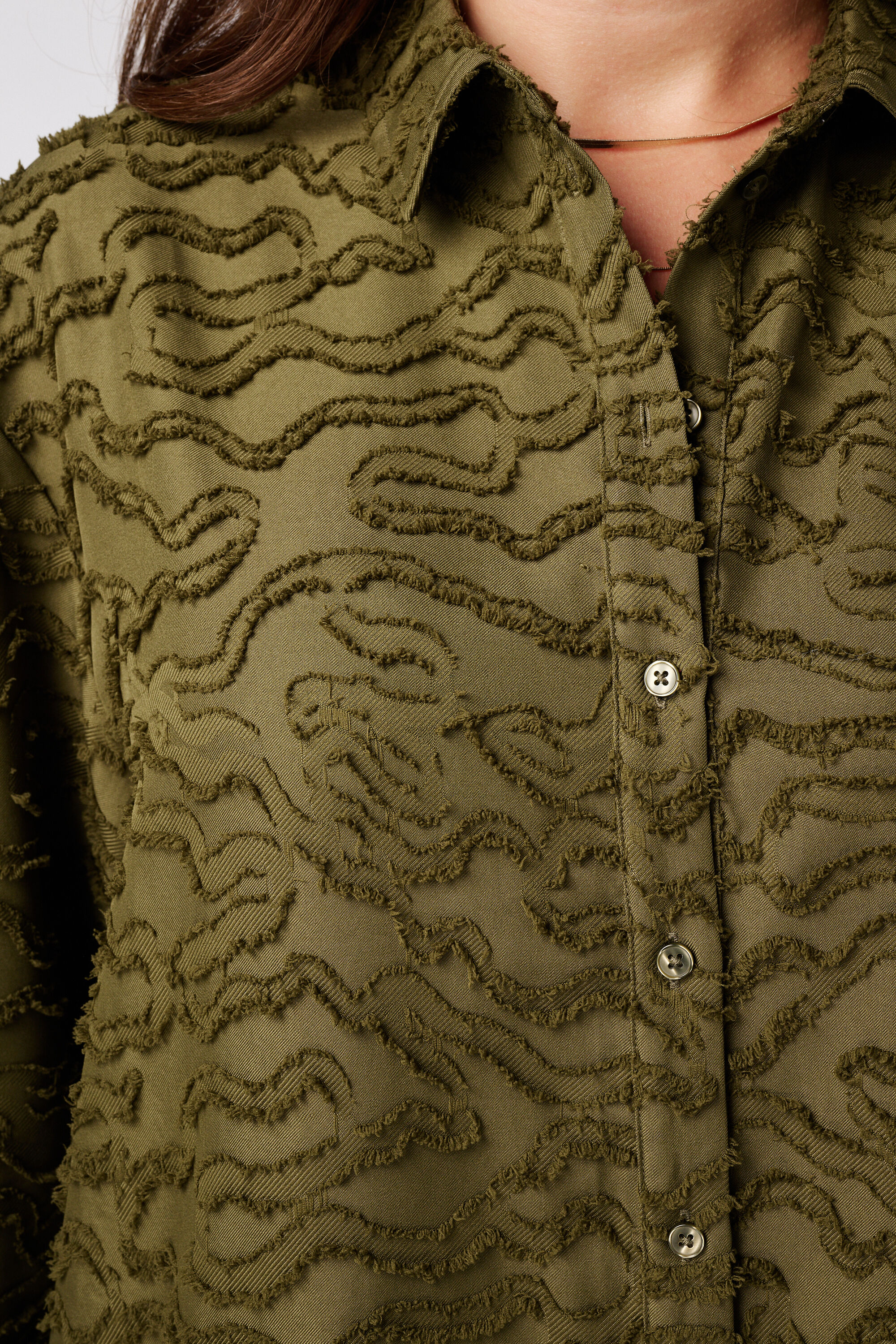 Strukturgewebte Oversize-Bluse image number 6