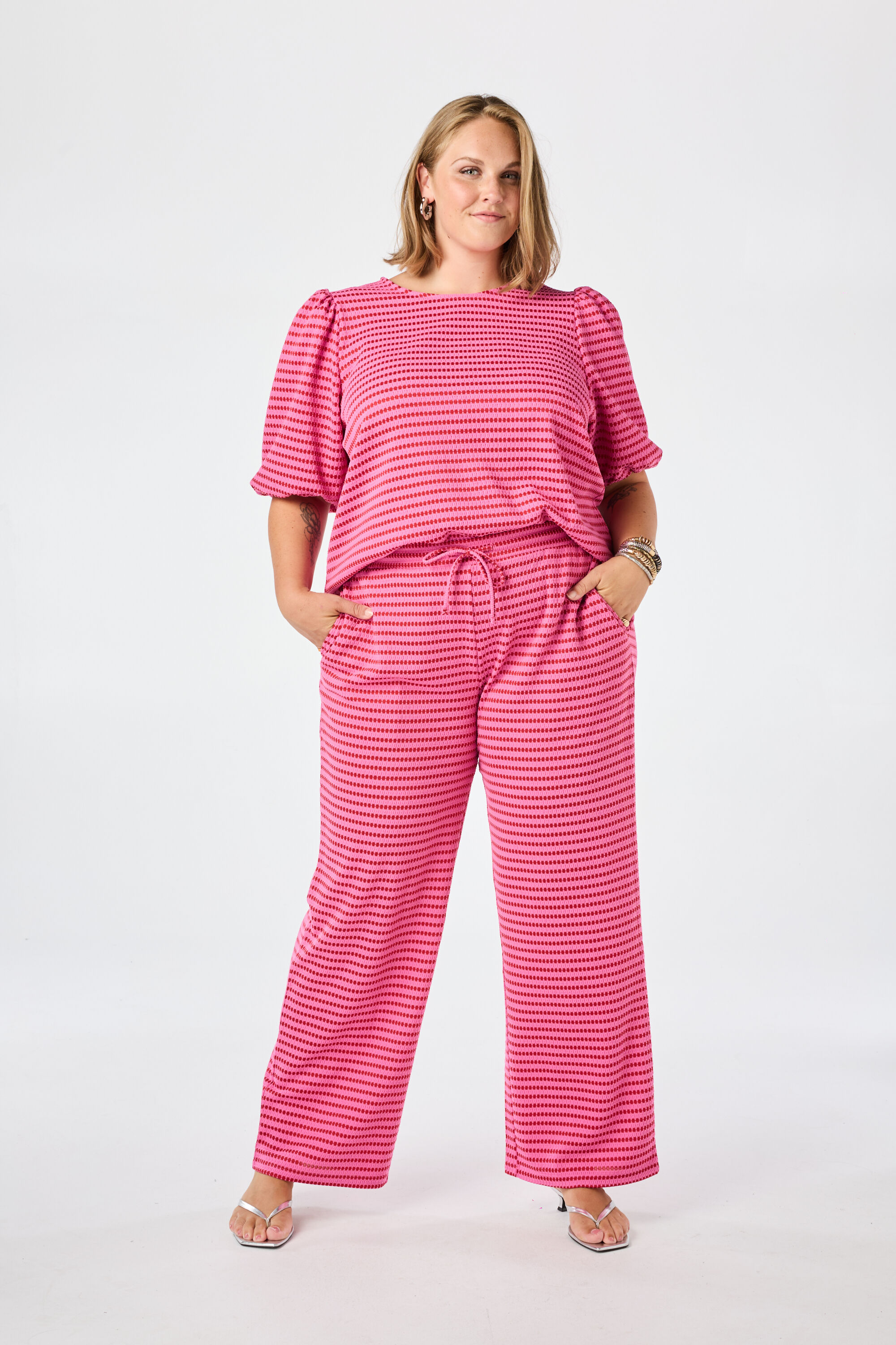 Wide Leg Hose mit elastischem Bund image number 0