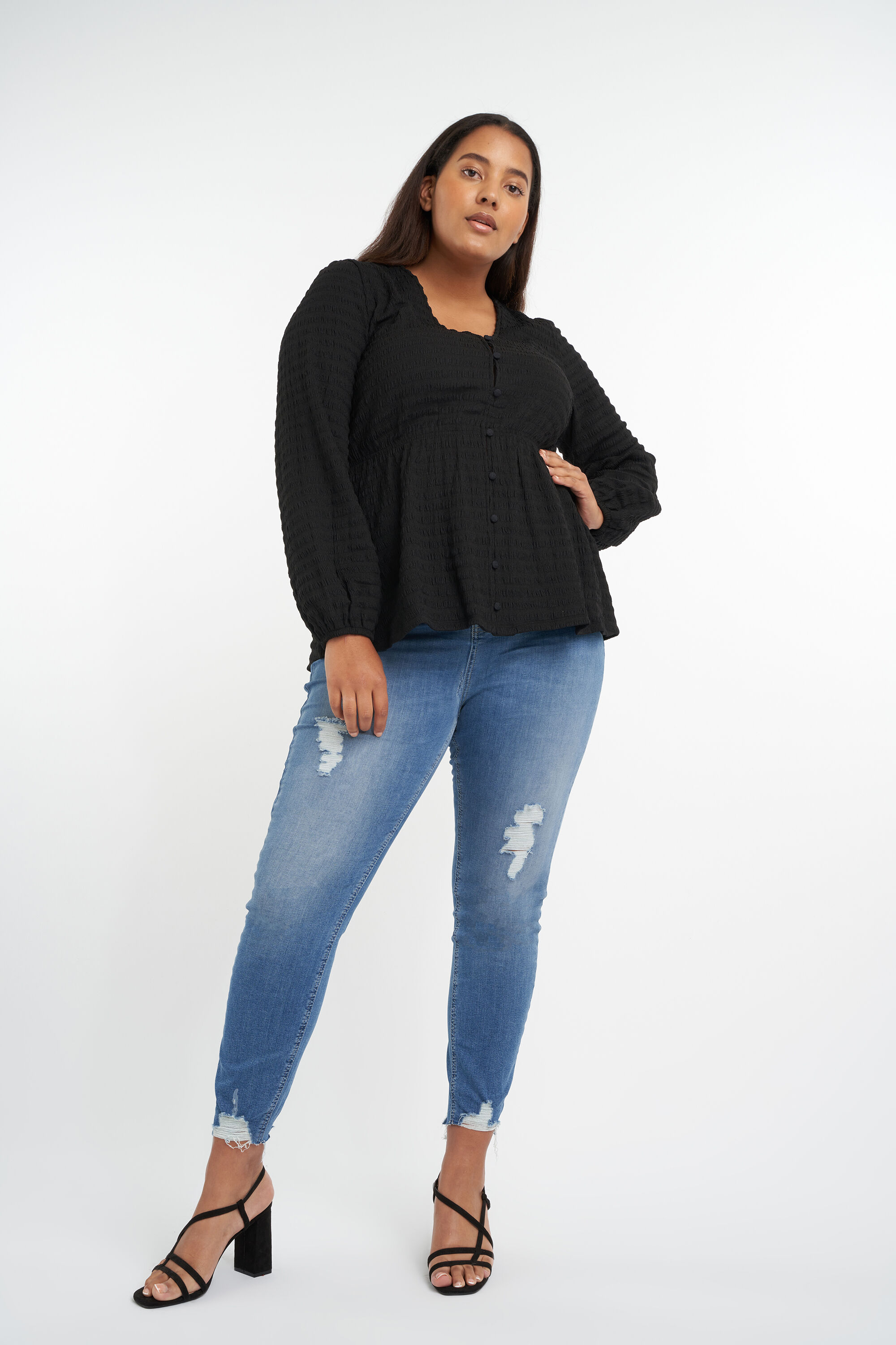 Top mit V-Ausschnitt  image number 4