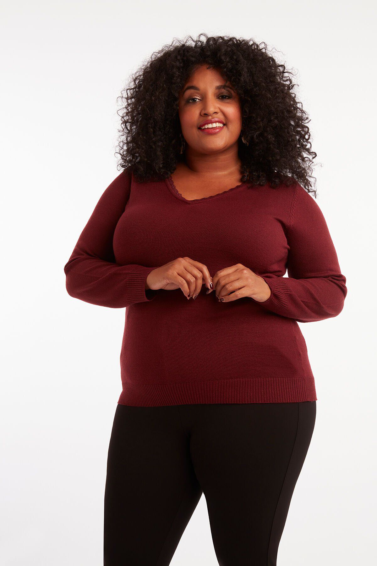 Sweatshirt mit Spitze image number 3