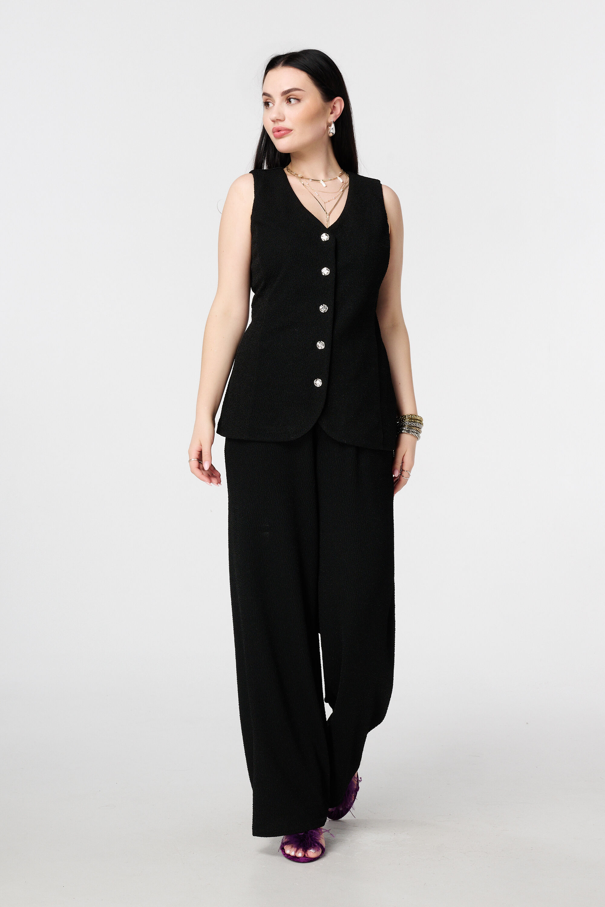 Weste mit Kn&ouml;pfen und Lurex image number 5