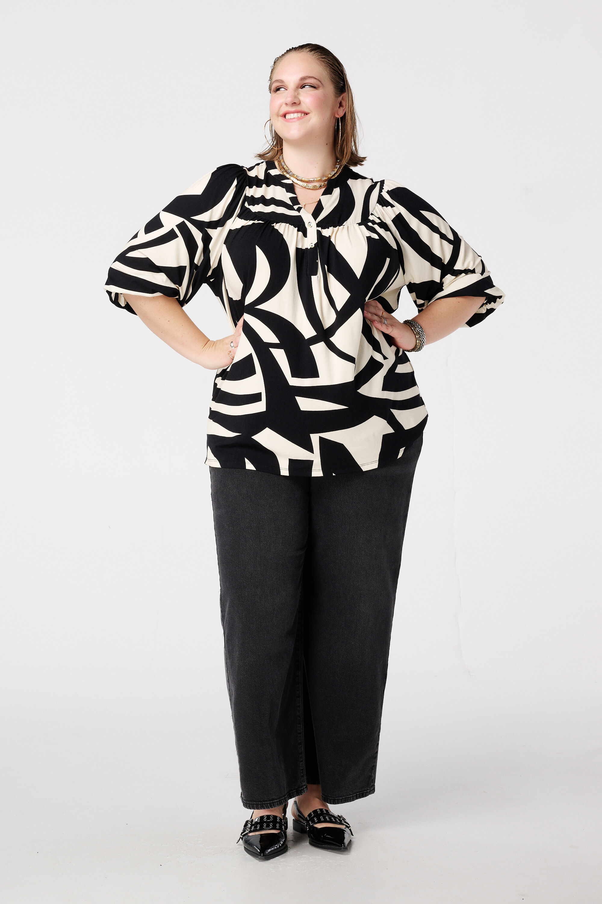 Jersey-Top mit Print image number 5