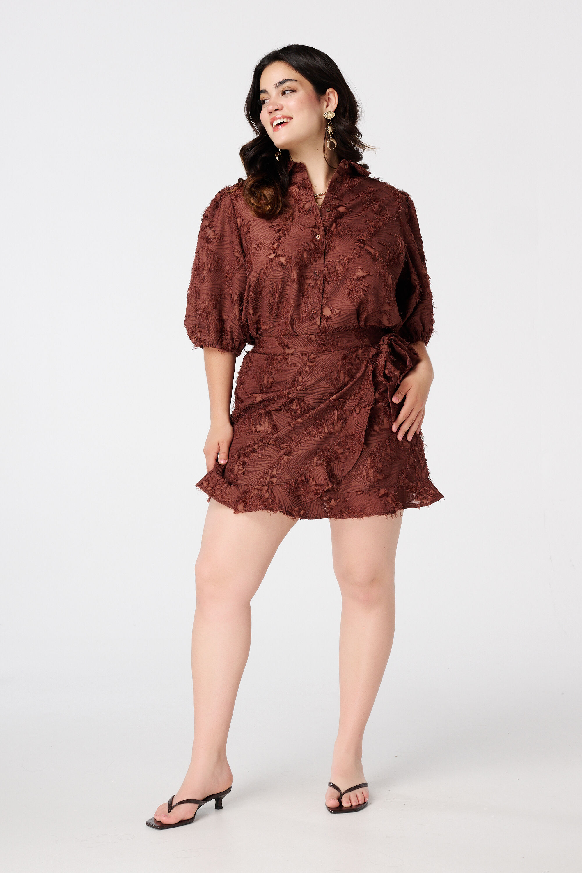 Bluse mit Struktur und Ballon&auml;rmeln image number 5