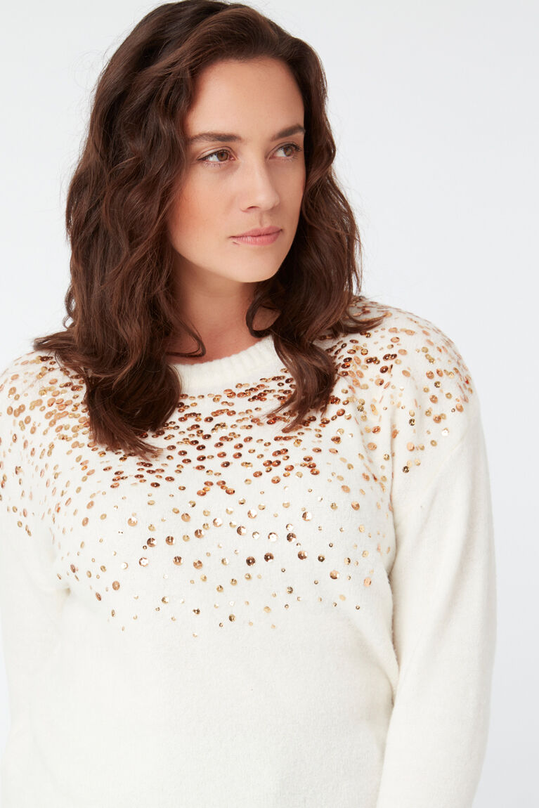 Pullover mit Pailletten image number 7