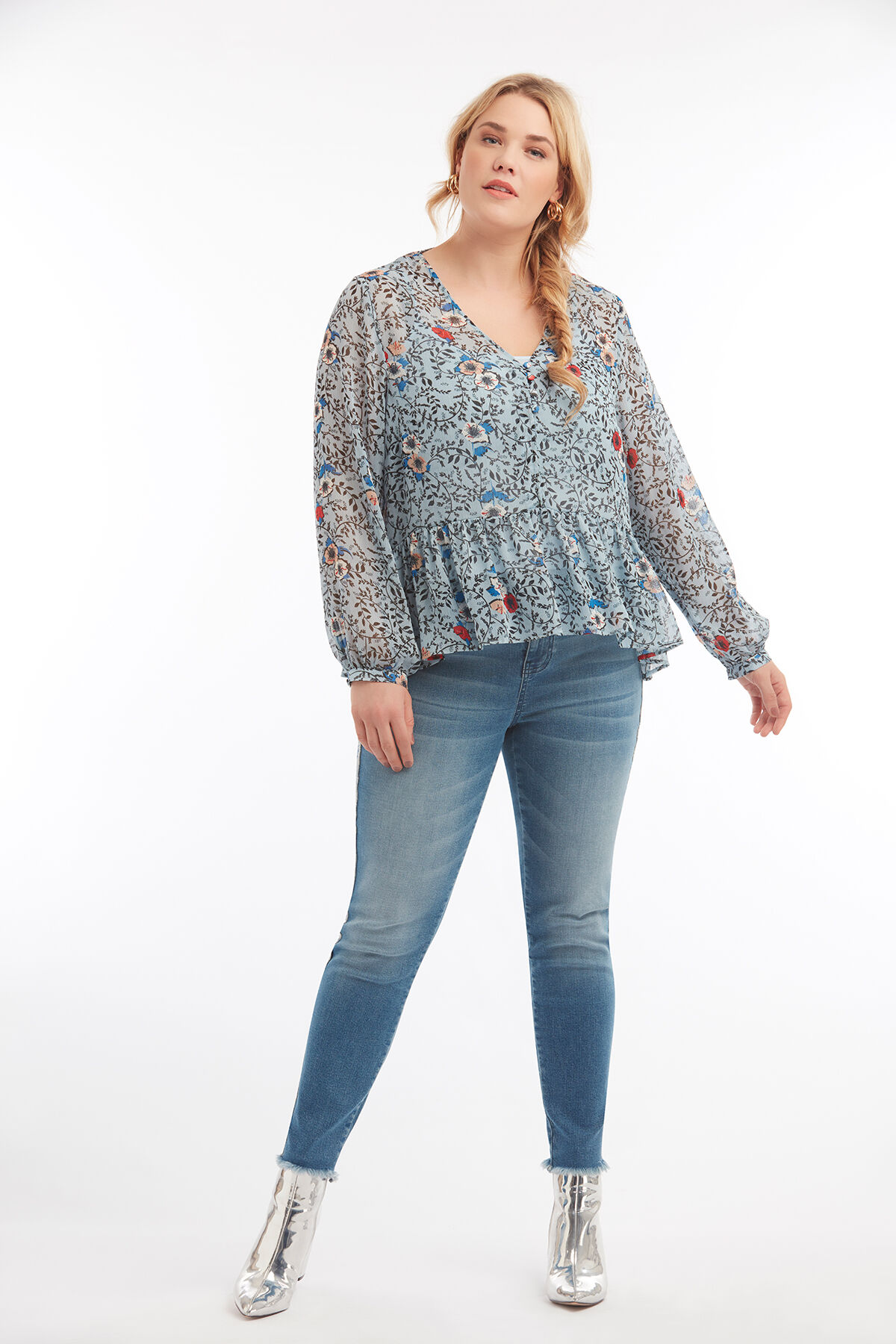 Bluse mit floralem Print image number 4