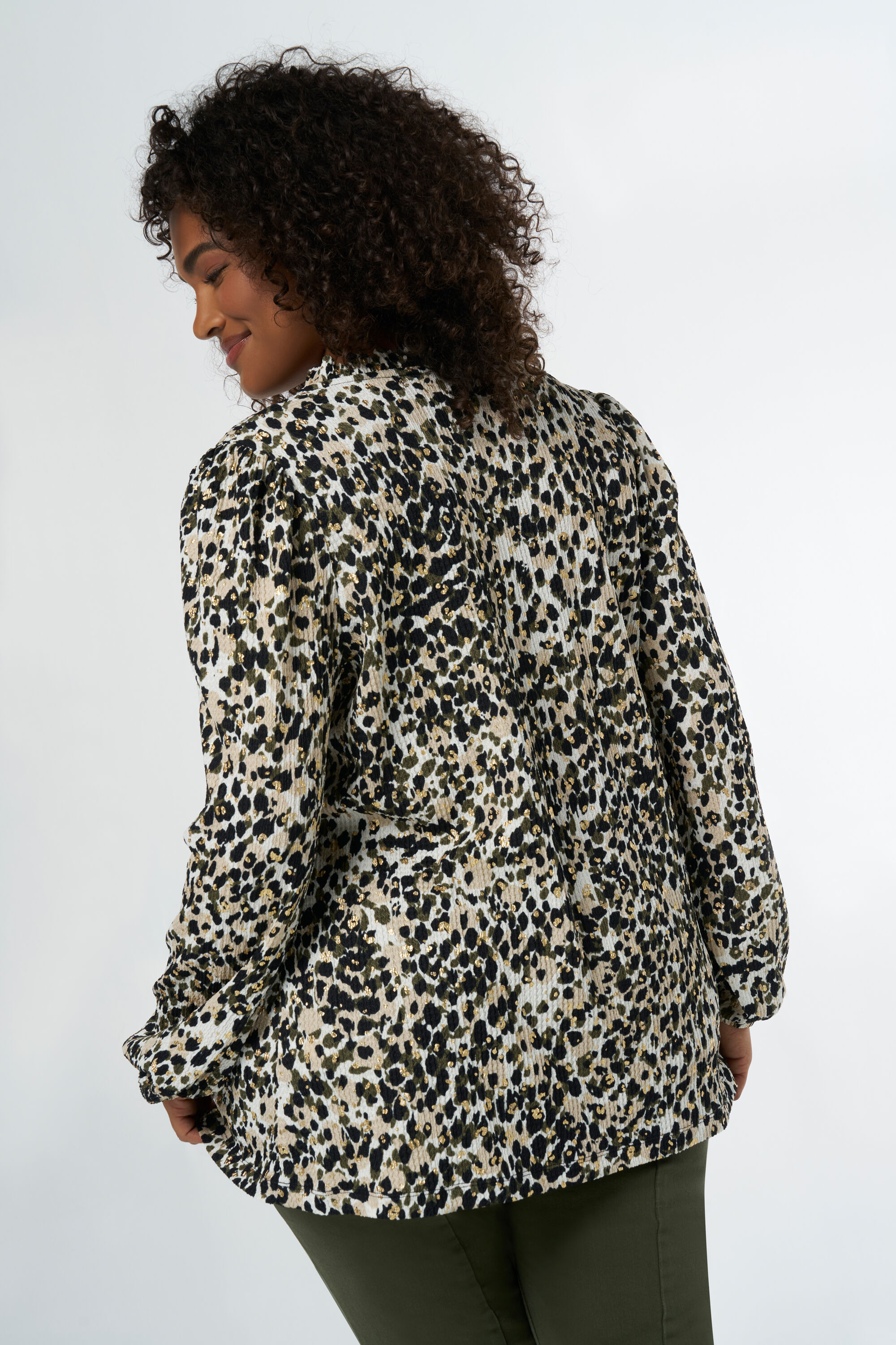 Bluse mit Animal-Print image number 3