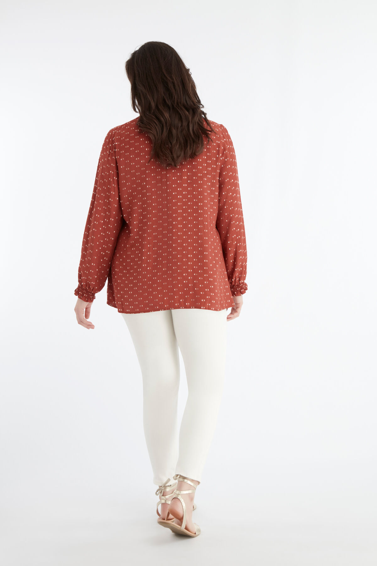 Bluse mit Lurex-Details image number 4