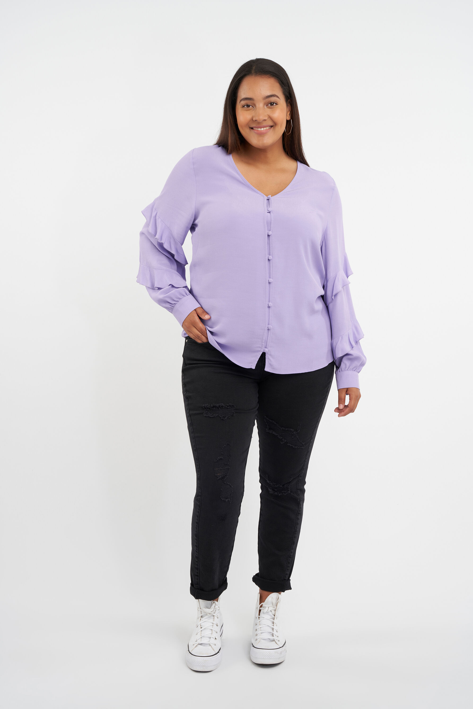 Bluse mit R&uuml;schen&auml;rmeln image number 6