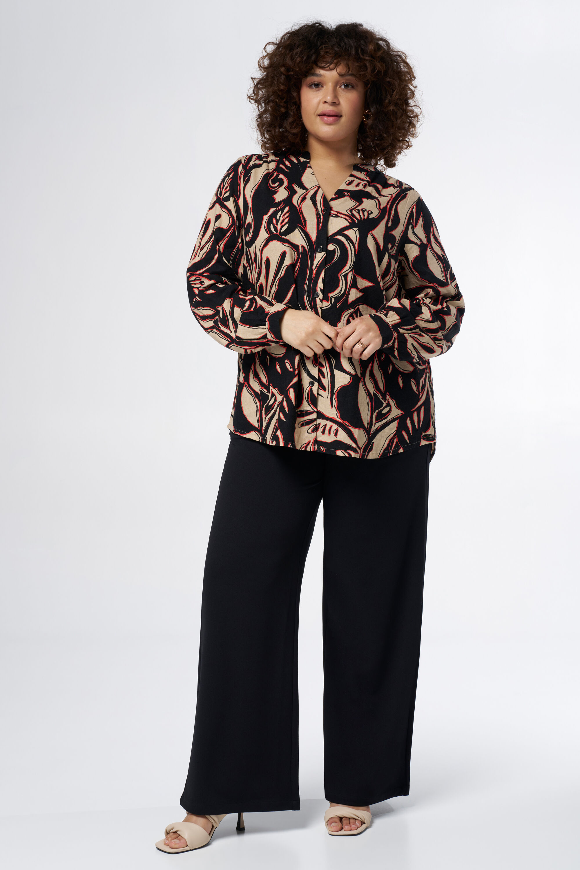 Leinenbluse mit Print image number 6