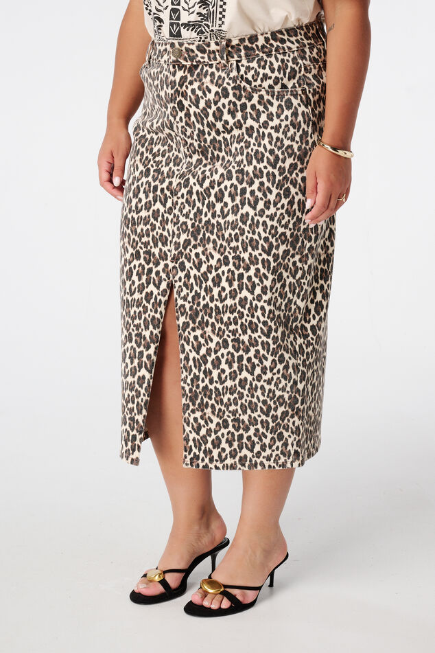 Denimrock mit Pantherprint image number 5