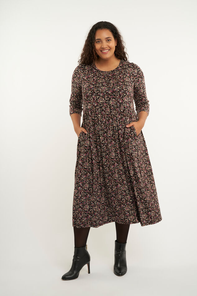 Langes Kleid mit Print  image number 0